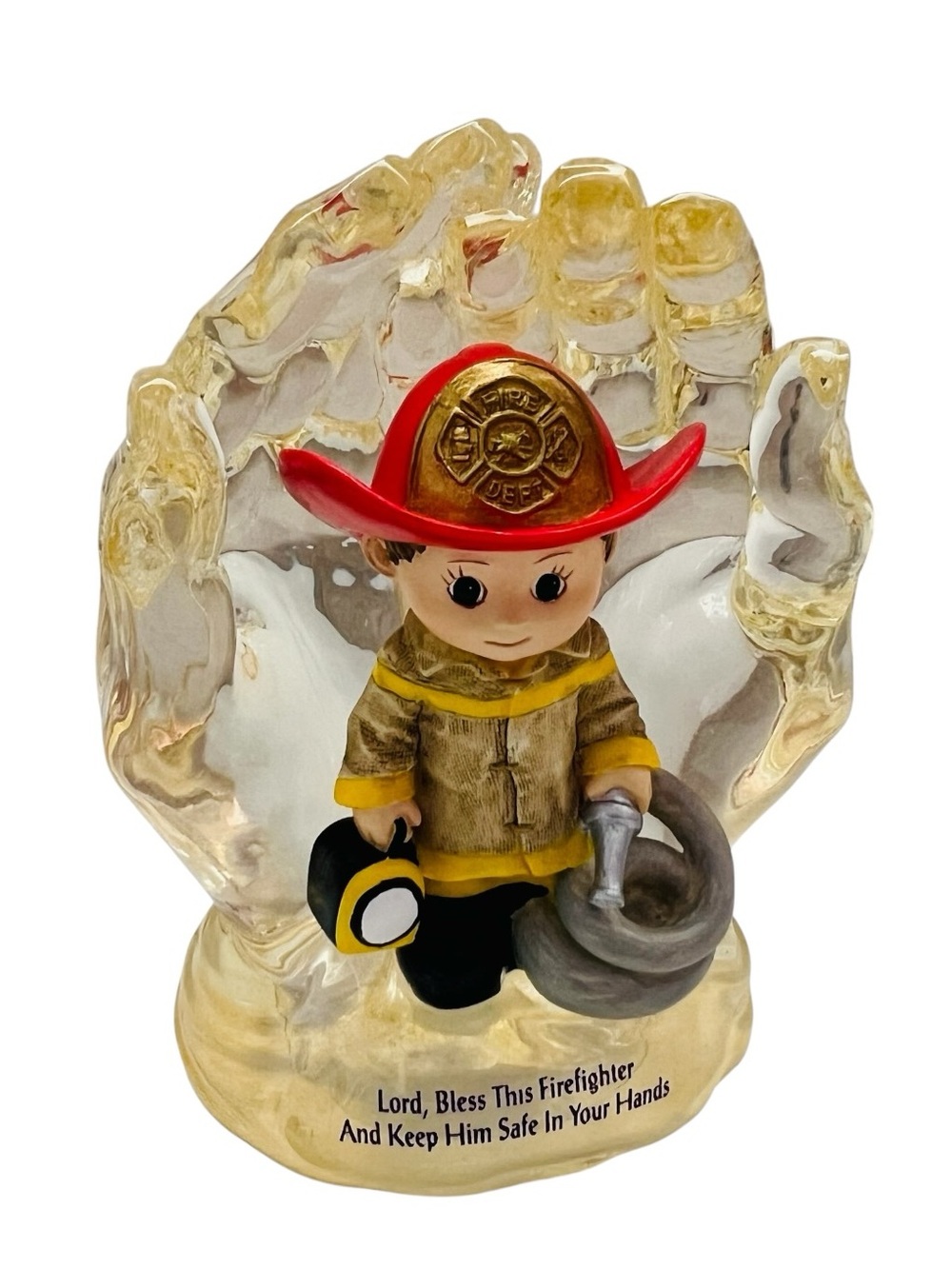 Vintage Lord Bless This Firefighter From The In Gods Hands Collection Figurine